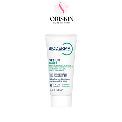 Sample Bioderma Kem dưỡng ẩm cho da mụn suy yếu và giảm khô căng, bong tróc Bioderma Sebium Hydra 5ml