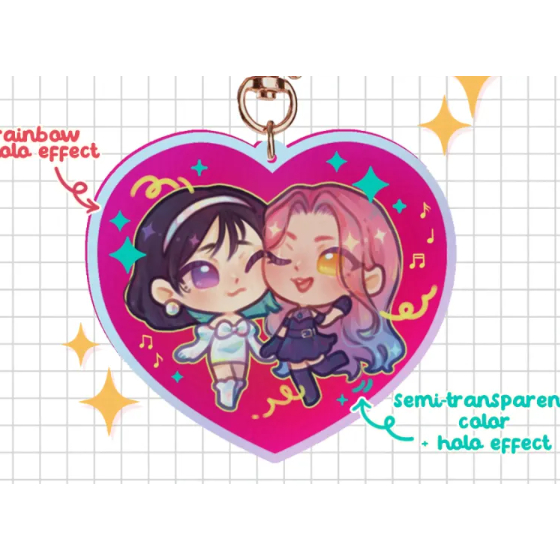 ALNST MiziSua Holo Heart Charm