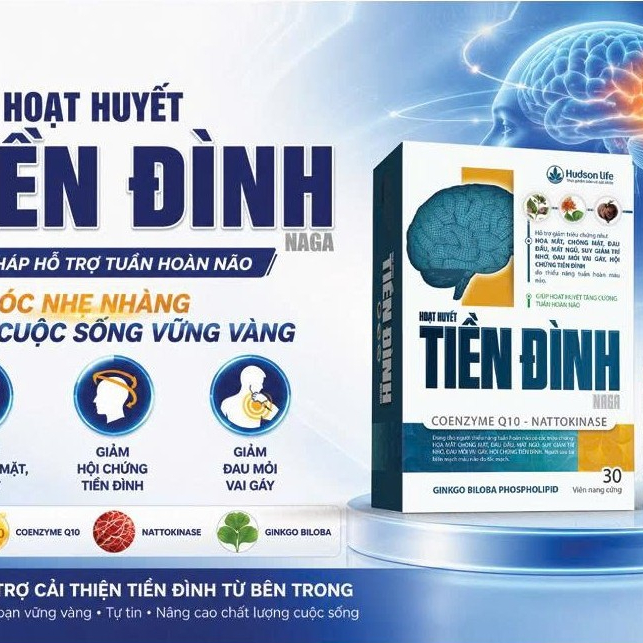 Hoạt huyết tiền đình Naga - Obiphar - Hỗ trợ hoạt huyết, tăng cường lưu thông máu não