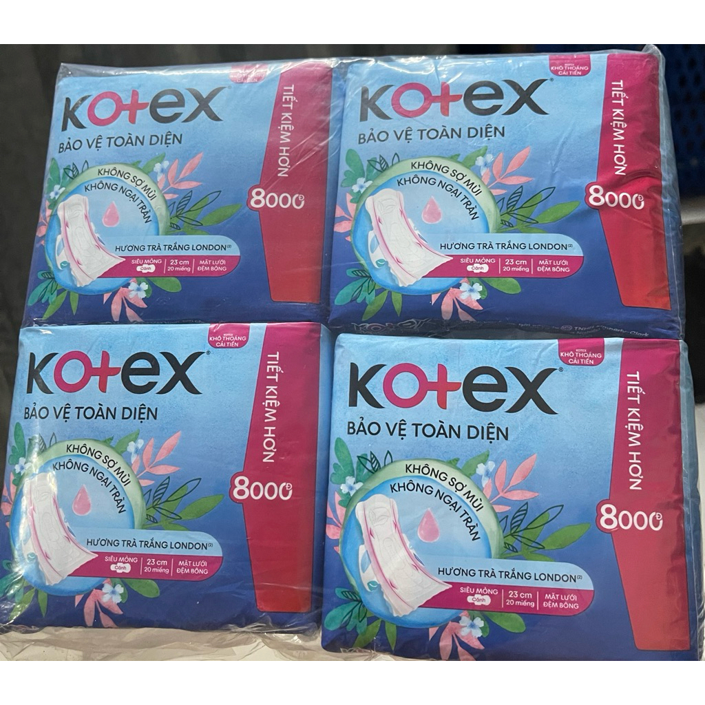 Băng vệ sinh Kotex hàng ngày, ban đêm, khô thoáng, max cool. Siêu mỏng, thấm hút