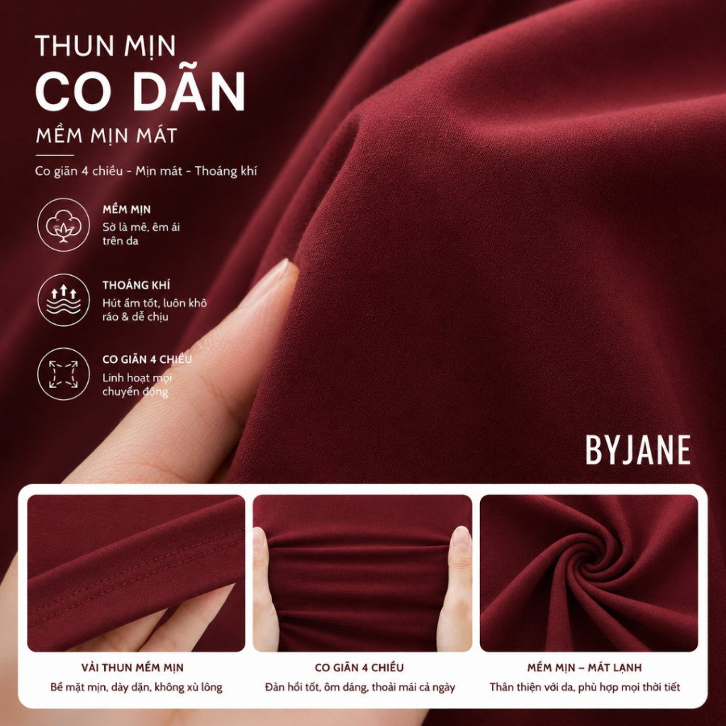 [MÀU MỚI] Áo Polo Phối Cúc Ôm Body Co Dãn 4 Chiều BYJANE-382