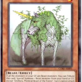 TGT Yugioh thẻ bài Yugioh chính hãng CORI-AE091 Uniflora, Mystical Beast of the Forest R