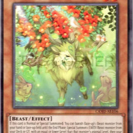 TGT Yugioh thẻ bài Yugioh chính hãng CORI-AE106 Cerynemesia, Mystical Beast of the Forest R