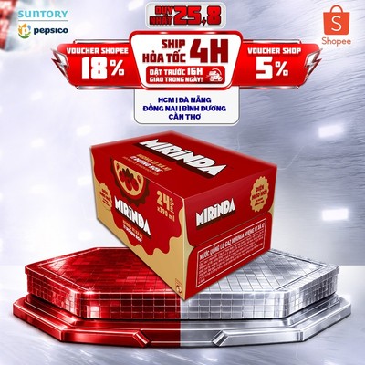 [Giao sau lễ] Thùng 24 Chai Nước Ngọt Giải Khát Mirinda Xá Xị (390ml/chai)