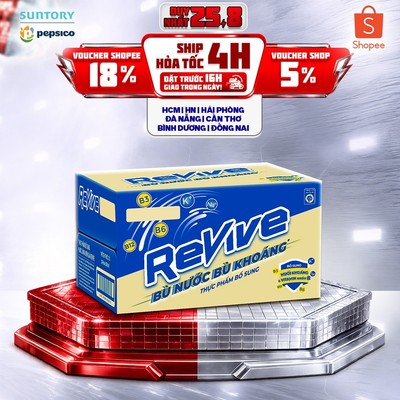 Thùng 24 Chai Nước Điện Giải Revive (500ml/chai)