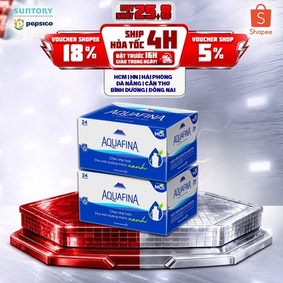 Combo 2 Thùng Nước tinh khiết Aquafina (500ml/chai)