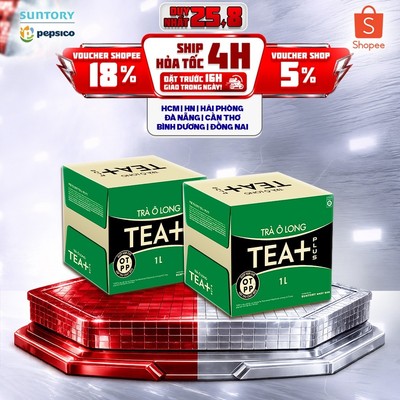 [Giao sau lễ] Combo 2 Thùng 12 Chai Trà Ô long Tea+ (1000ml/chai)