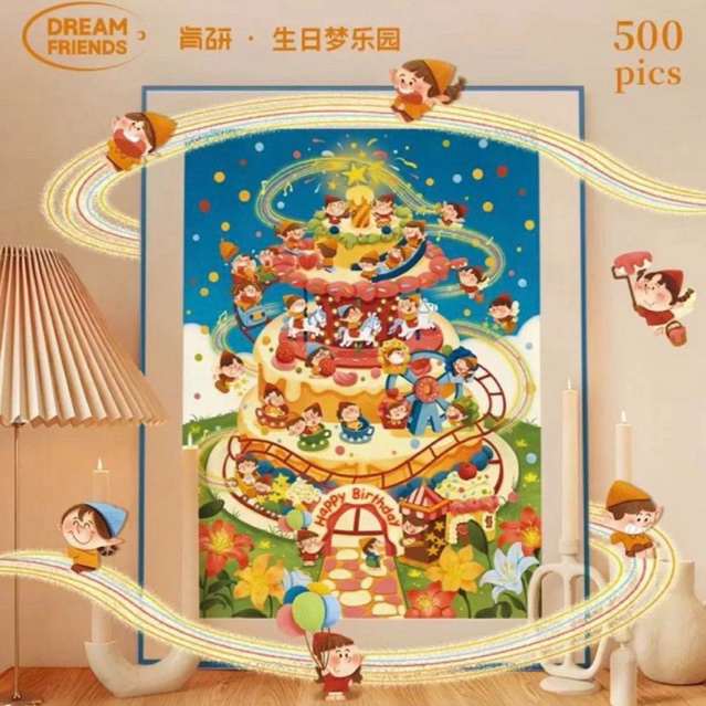 [HÀNG CÓ SẴN] DREAMFRIENDS PUZZLE 500pcs BIRTHDAY WONDERLAND