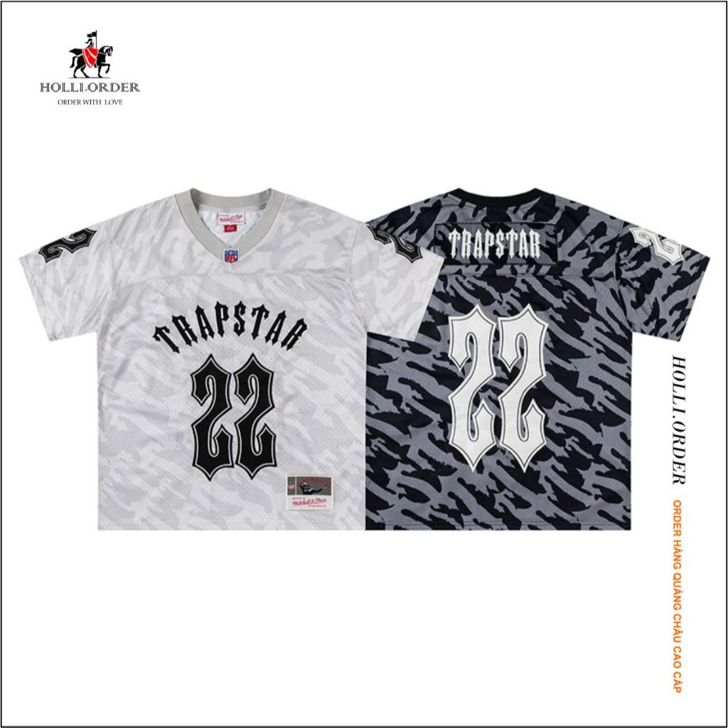 (Best Quality) Áo Jersey TRAPSTAR Mesh Logo Streetwear Oversize Cao Cấp