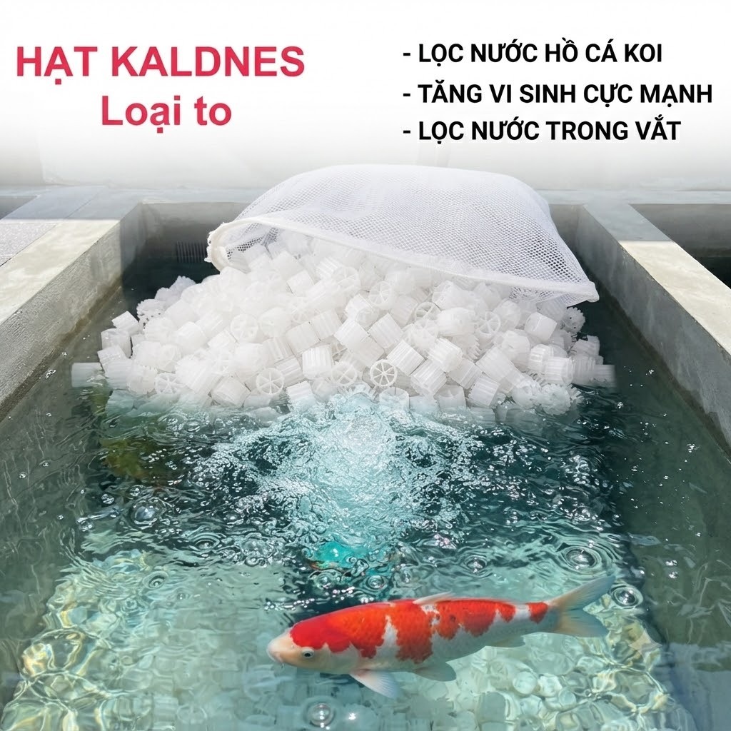Hạt Kaldnes (Kanet) 1KG Lớn - Vật liệu lọc, tạo oxy hồ cá, bể cá cảnh