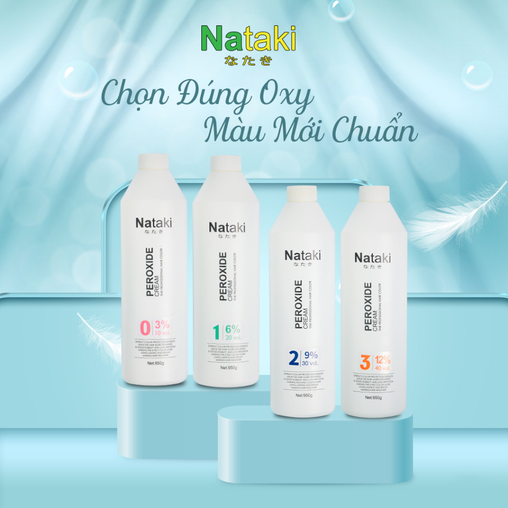 Oxy Nataki Trợ Nhuộm, Trợ Nhuộm Tóc Collagen Nataki Peroxide 900ml