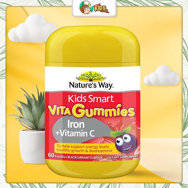 MILKSTORE - Nature’s Way Kids Smart Vita Gummies Iron + Vitamin C – Kẹo dẻo sắt và vitamin C cho trẻ