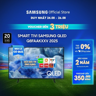Smart Tivi Samsung QLED Q8FAAKXXV 2025 - Miễn phí lắp đặt