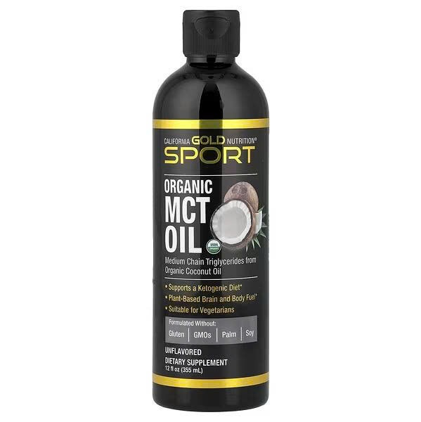 Dầu dừa hữu cơ MCT California Gold Nutrition, Organic MCT Oil, Unflavored, 12 fl oz (355 ml)