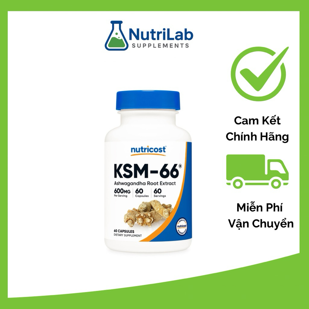 Nutricost KSM-66 Ashwagandha 600mg – 60 Capsules