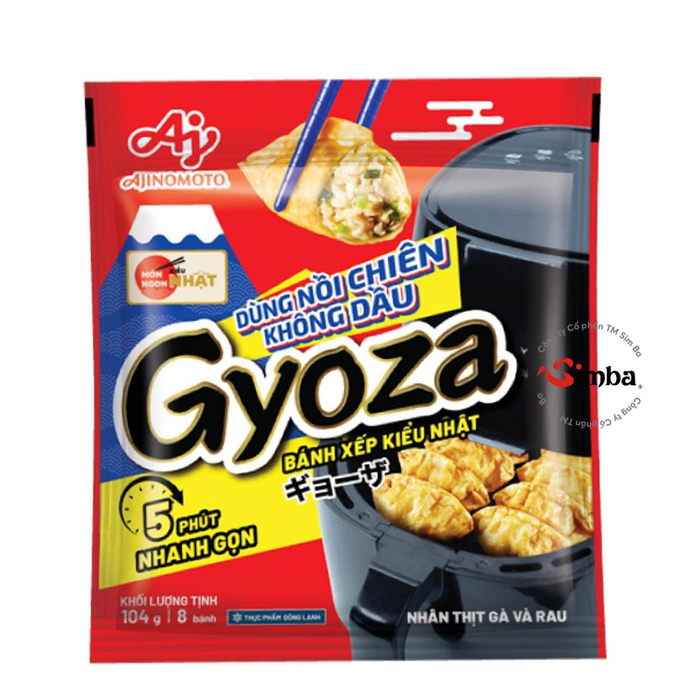 Bánh xếp kiểu Nhật Gyoza dùng Nồi chiên không dầu nhân thịt gà và rau {Ajinomoto} - (8 cái x 13G) [Đ