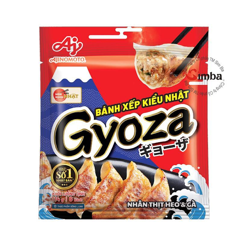 Bánh xếp Gyoza kiểu nhật nhân thịt heo và gà {Ajinomoto} - (6 cái x 19G) [Đông lạnh]