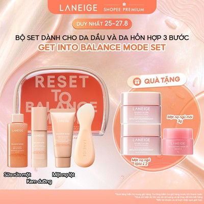 Bộ set dành cho da dầu và da hỗn hợp 3 bước LANEIGE Get Into Balance Mode Set