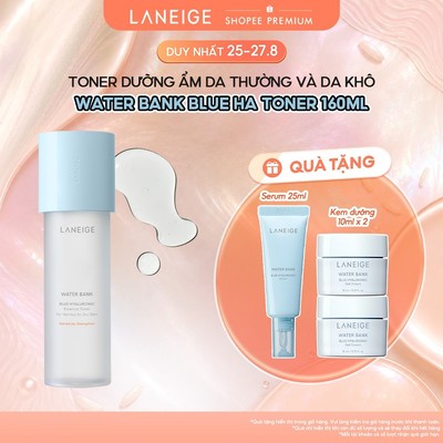 Toner Dưỡng Ẩm Phục Hồi Bảo Vệ Da Laneige Water Bank Blue HA Toner 160ml Cho Da Thường & Khô