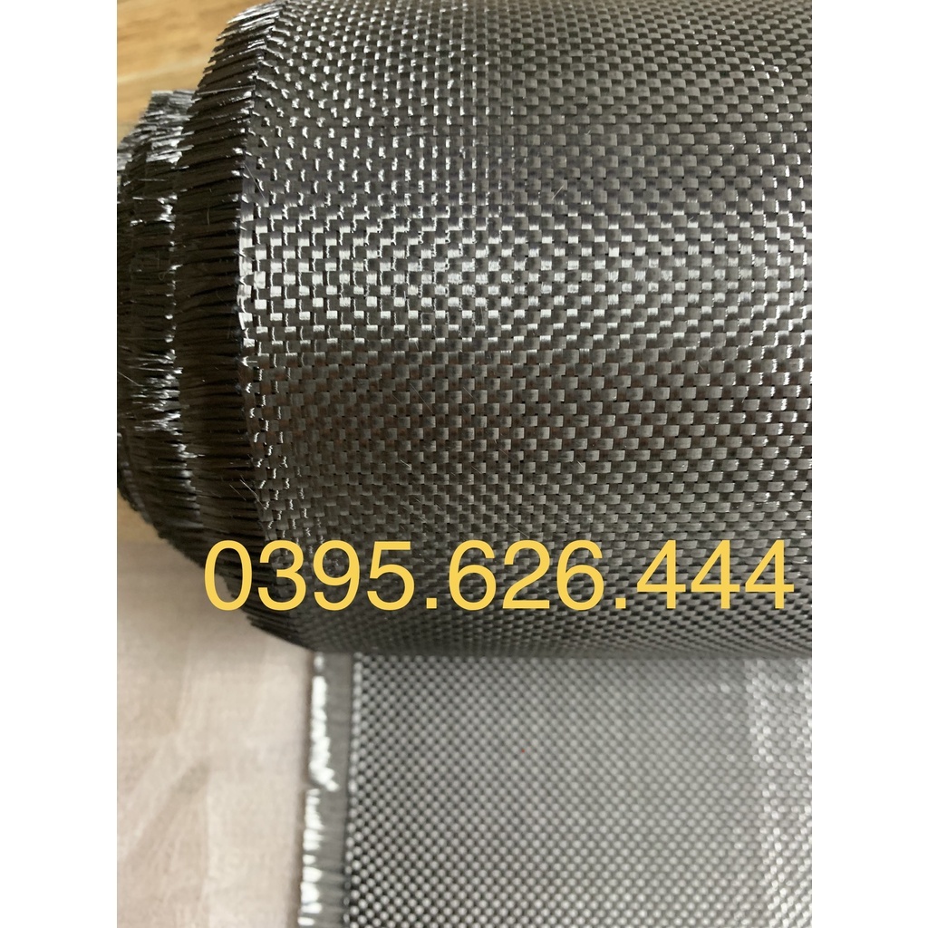 Vải carbon 3k-240gsm dệt plain (vuông nhỏ) (1m)