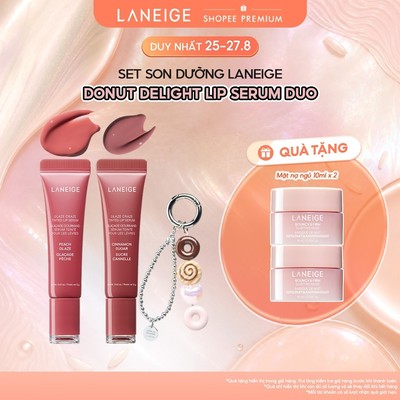 Bộ Đôi Son Dưỡng Môi Có Màu LANEIGE DONUT DELIGHT LIP SERUM DUO