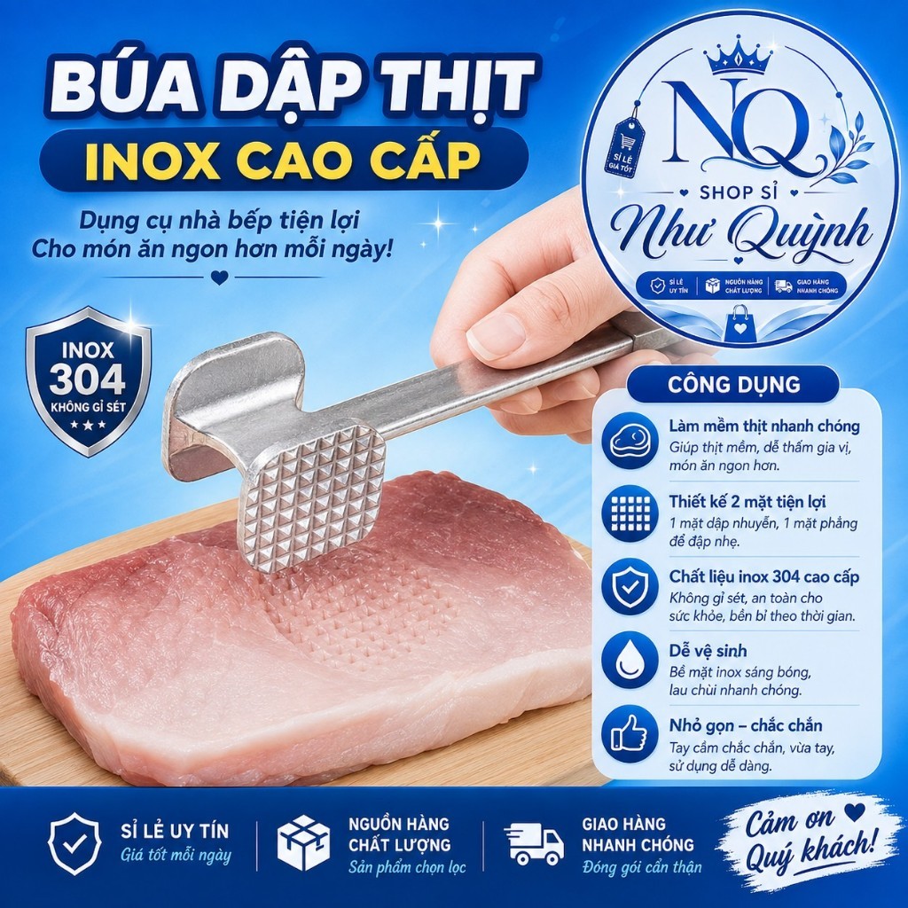 Búa Đập Gừng Tỏi Nhôm ,Búa Hai Đầu Giã Gừng Tỏi, Bùa Đập Thịt, Bùa Đập Đá Cán Dài, Búa Đập Thực Phẩm
