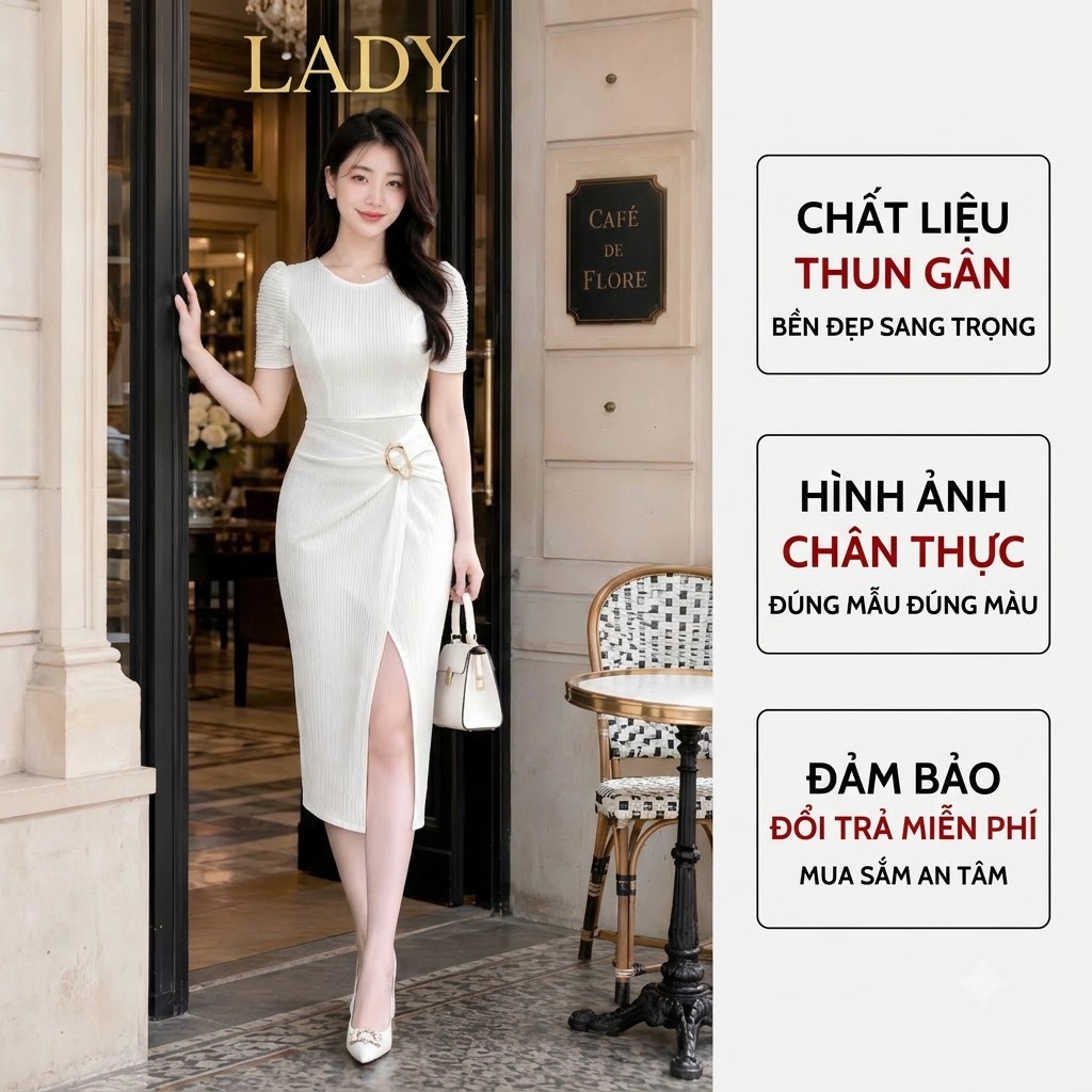 Đầm body trẻ trung năng động đi cafe, dạo phố thanh lịch sang trong U30U40 [damvaythietke] Hàng có s