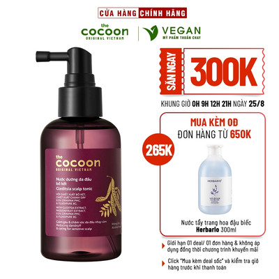 Cocoon Nước dưỡng da đầu bồ kết giảm gàu và chăm sóc da đầu nhạy cảm 140ml
