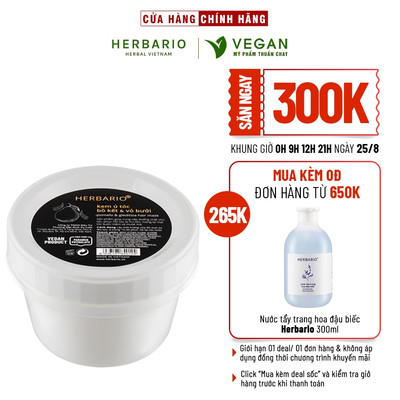 Kem ủ tóc bồ kết & vỏ bưởi herbario 200ml thuần chay
