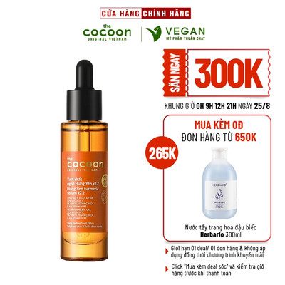 C22 Serum tinh chất nghệ Hưng Yên Cocoon với 22% VTM C 30ml VEGAN Mỹ phẩm Thuần chay