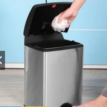 Thùng rác inox đạp chân 15L FITIS giảm chấn chống vân tay thùng rác nhà bếp thùng rác inox