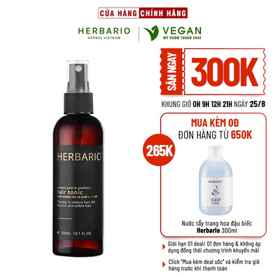 Nước xịt dưỡng tóc Vỏ Bưởi và Bồ Kết Herbario 100ml (pomelo peel & gleditsia) VEGAN - thuần chay