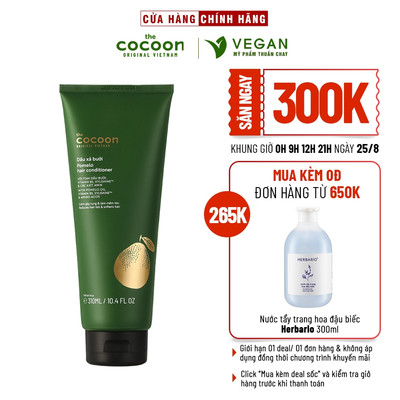 Dầu xả bưởi Pomelo dạng TUÝP Cocoon 310ml thuần chay giúp tóc mềm mượt