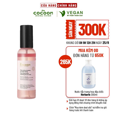Tinh chất xịt dưỡng sen Hậu Giang Cocoon 100ml - Vegan Mỹ phẩm thuần chay