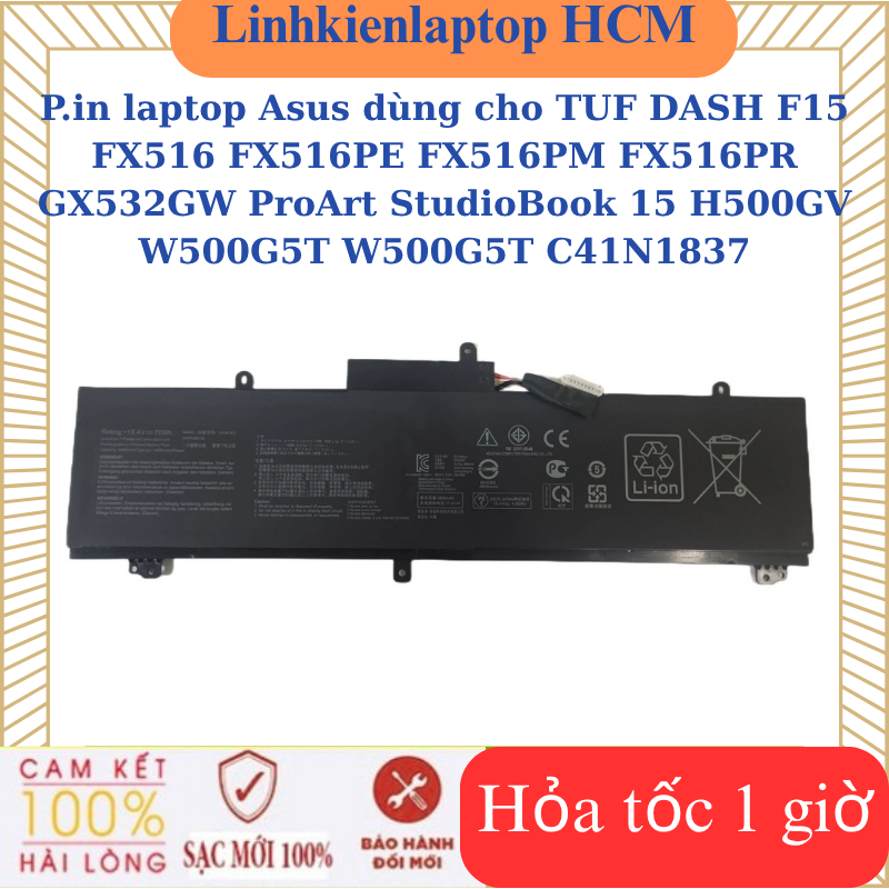 Sạc Pin Asus dùng cho TUF DASH F15 FX516 FX516PE FX516PM FX516PR GX532GW StudioBook H500GV W500G5T W