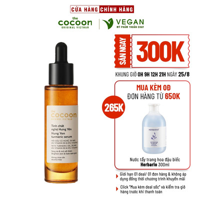 Tinh chất nghệ Hưng Yên C10 (serum) Cocoon 30ml sáng da chuyên sâu & mờ vết thâm - VEGAN mỹ phẩm thuần chay