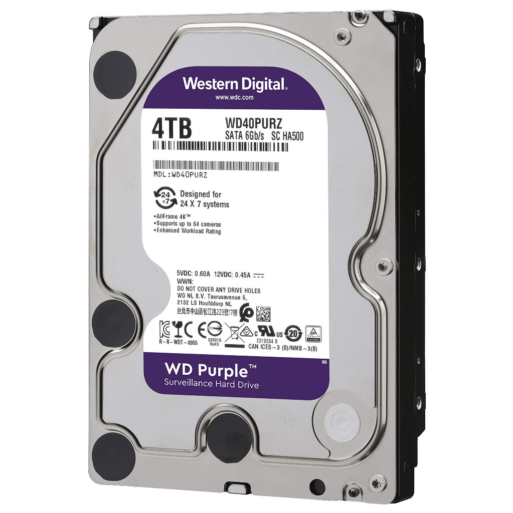 Ổ cứng Chuyên dụng Camera WD Purple 4TB - Tháo máy bảo hành 24 Tháng