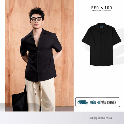 Áo sơ mi nam Ben & Tod S21011 cotton lụa không nhăn trẻ trung thoáng mát Regular [Special]
