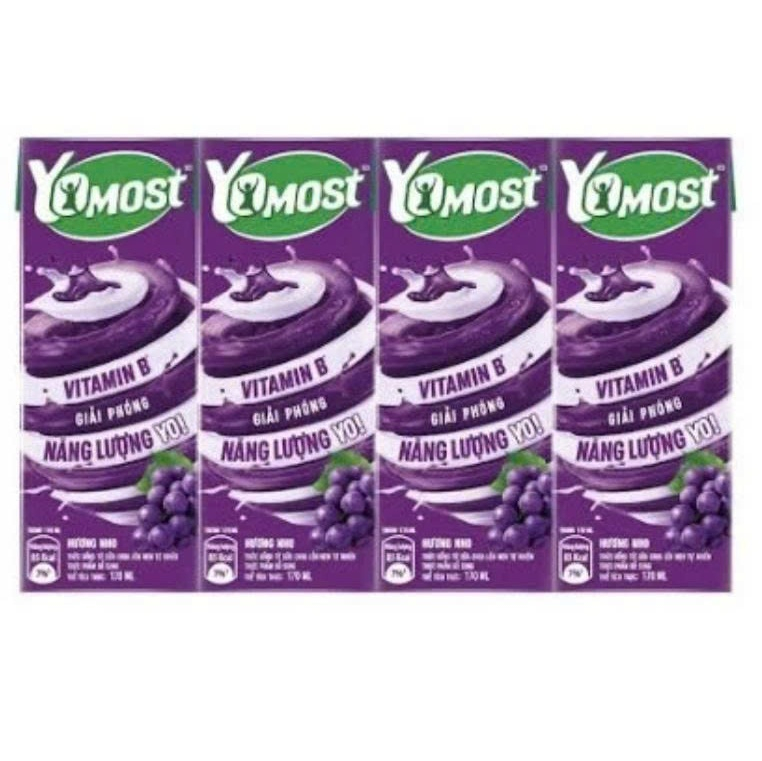 Sữa yomost dâu 170ml / cam 170ml/ nho 170ml/ việt quất 170ml/ thạch trái cây dâu 170ml