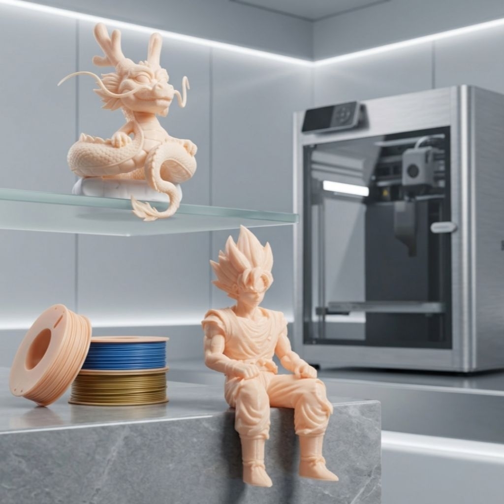 Mô hình 3D Goku dùng để decor màn hình máy tính, PC, góc làm việc