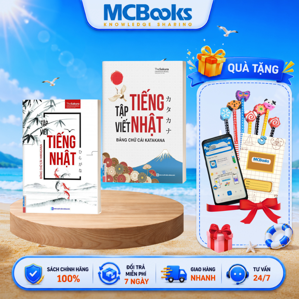 Sách - Combo Tập Viết Tiếng Nhật Bảng Chữ Cái Katakana và Hiragana