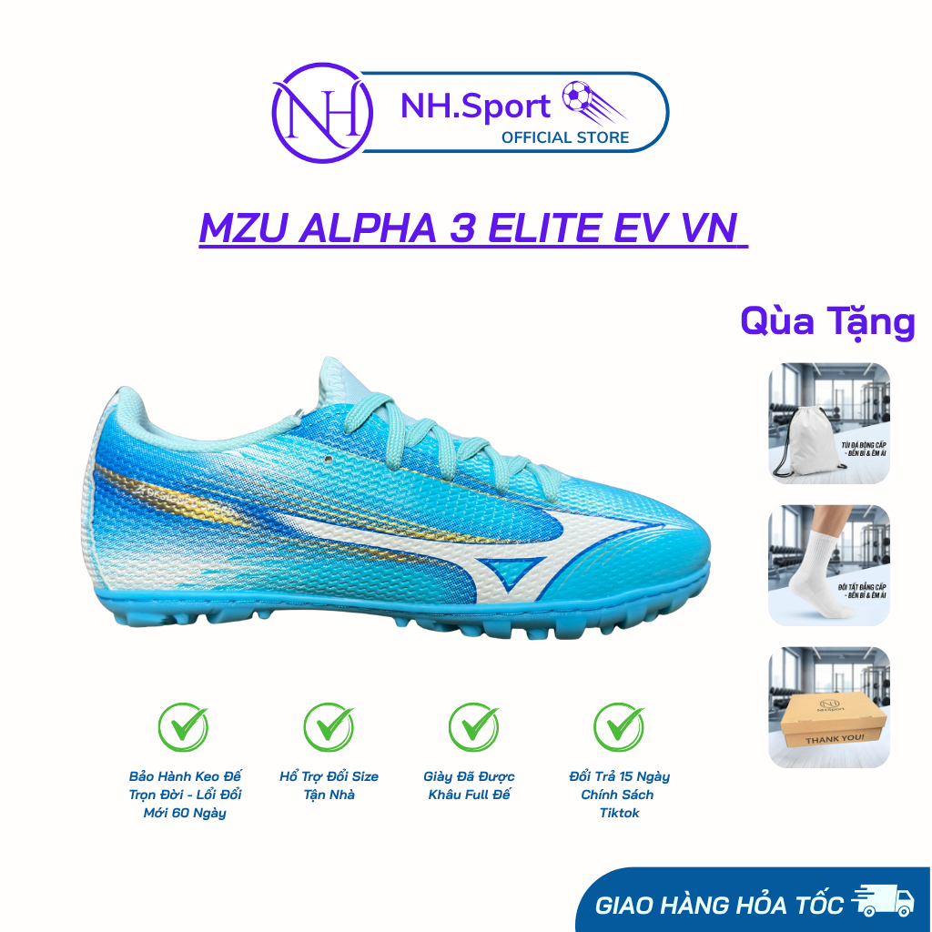 Giày Đá Bóng V VENKA MZN Alpha 3 Elite VN EV Khâu Full Đế Bảo Hành 60 Ngày