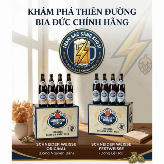 [NHẬP KHẨU ĐỨC] Bia Schneider Weisse – Bia lúa mì lâu đời nhất tại vùng Bavaria