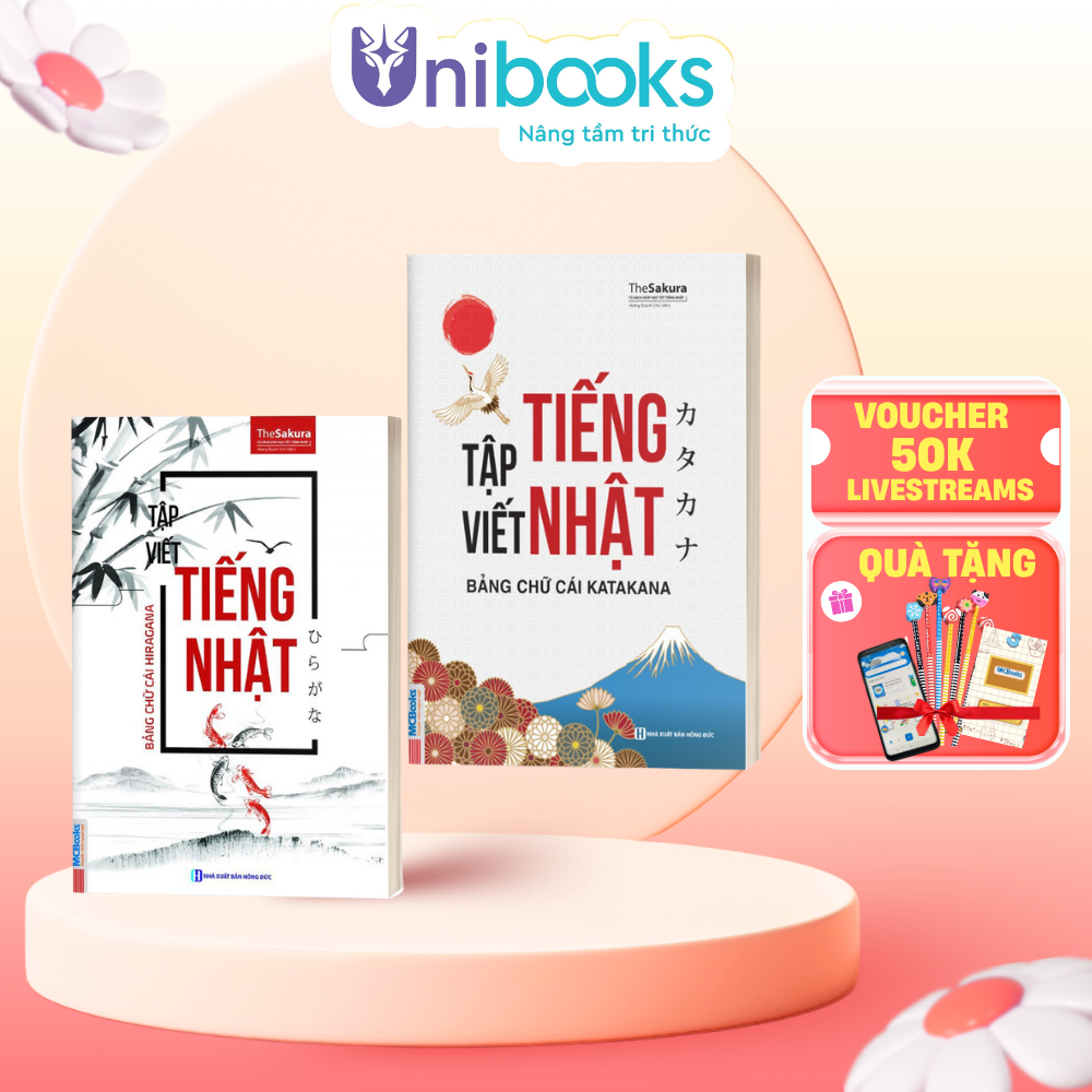 Sách - Combo Tập Viết Tiếng Nhật Bảng Chữ Cái Katakana và Hiragana (Bản mới)