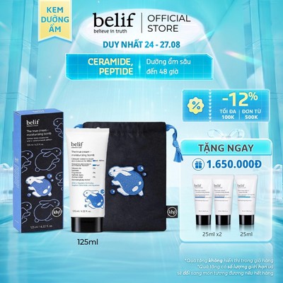 [belif Official] Bộ dưỡng ẩm cho da khô 48 giờ The The True Cream Moisturizing Bomb Jumbo Size 125ml