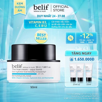 [belif Official] Kem cấp ẩm tức thì dạng gel belif The True Cream Aqua Bomb