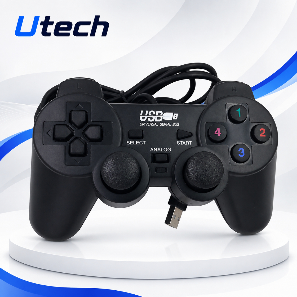 Tay cầm chơi game PS2 không rung USB đen - Tay cầm PS2 ko rung | Utech