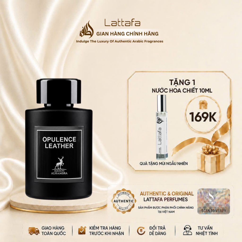 Nước Hoa Nam Maison Alhambra BY Lattafa Opulence Leather EDP 100ml