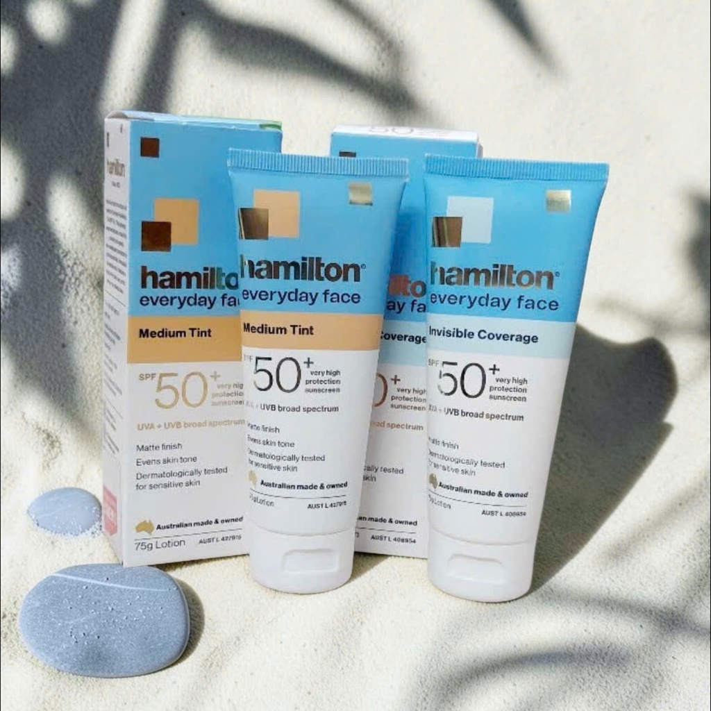 Kem chống nắng Hamilton SPF 50+ tuýp 75gr hàng nội địa úc