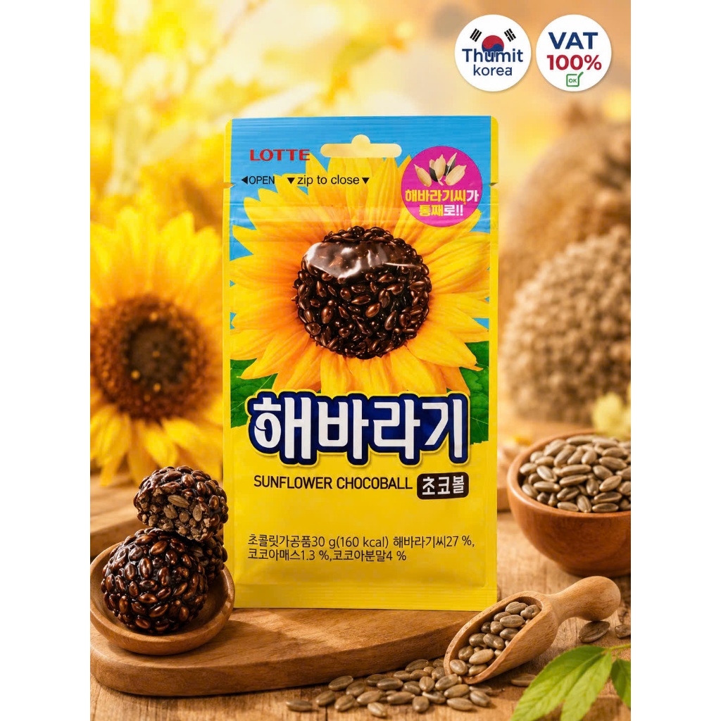 Hạt Hướng Dương Phủ Socola 80g Lotte Hàn Quốc - [롯데] 해바라기 80g